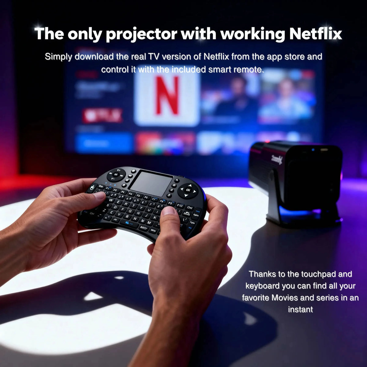 Home Theater Projector 4K – Zoomly® Pro MAX Smart Projector